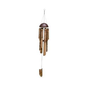 Beachcombers Burnt Flower Bamboo Wind Chime