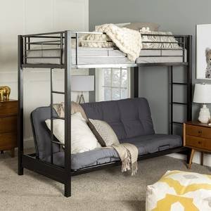 Industrial Twin over Futon Metal Bunk Bed