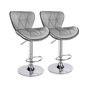 Leopard Shell Back Adjustable Swivel Bar Stools