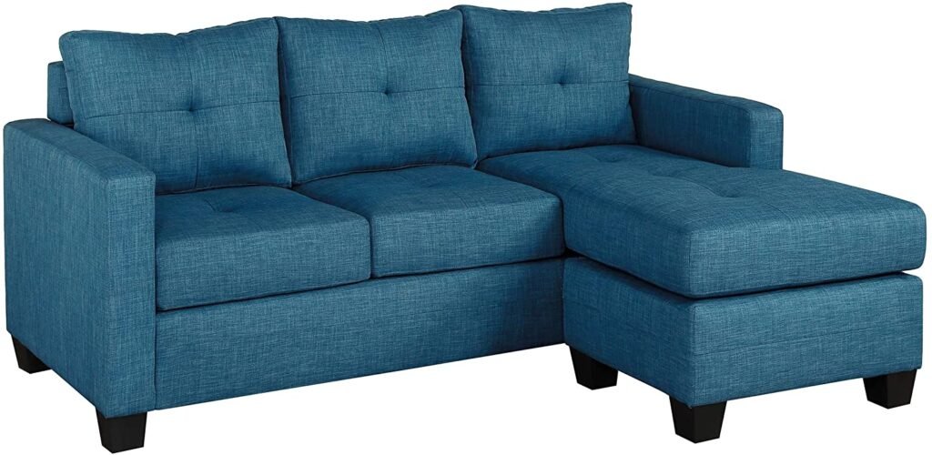 Fabric Reversible Chaise Sofa