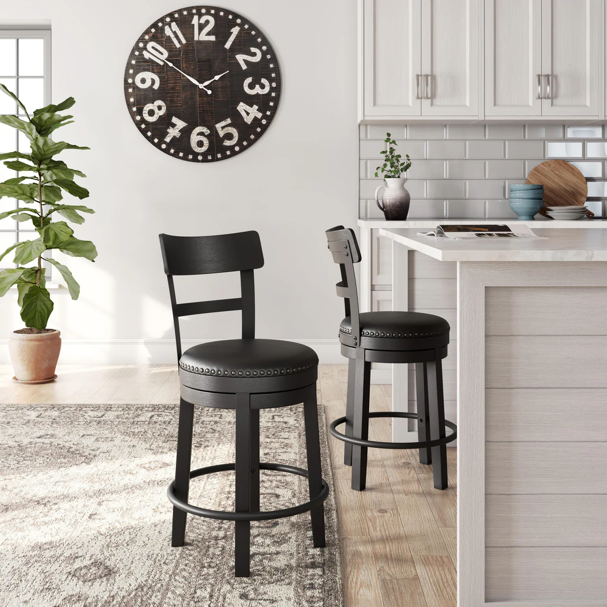 Valebeck Modern Swivel Barstool