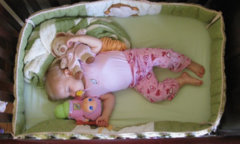 Baby Sleep in a Mini Crib