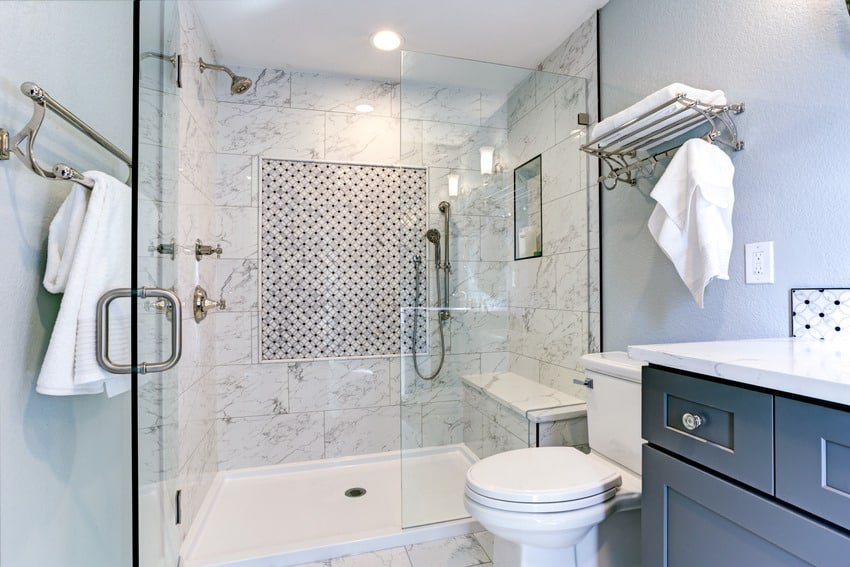 Showers- Finish-covered cast iron or steel