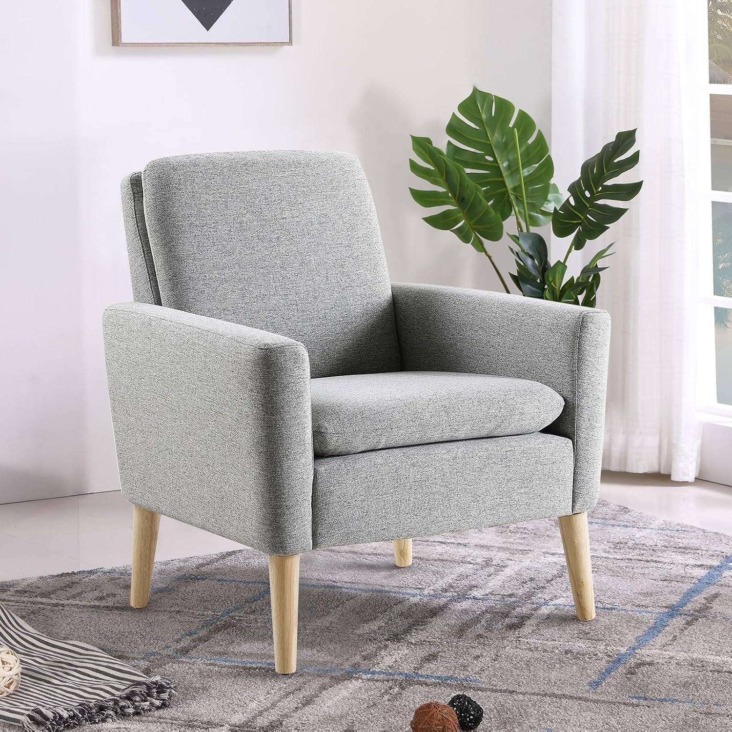 Lohoms Mid-Century Modern Accent Chair