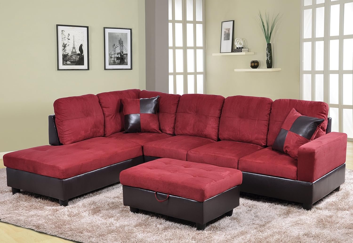 Microfiber living room sets
