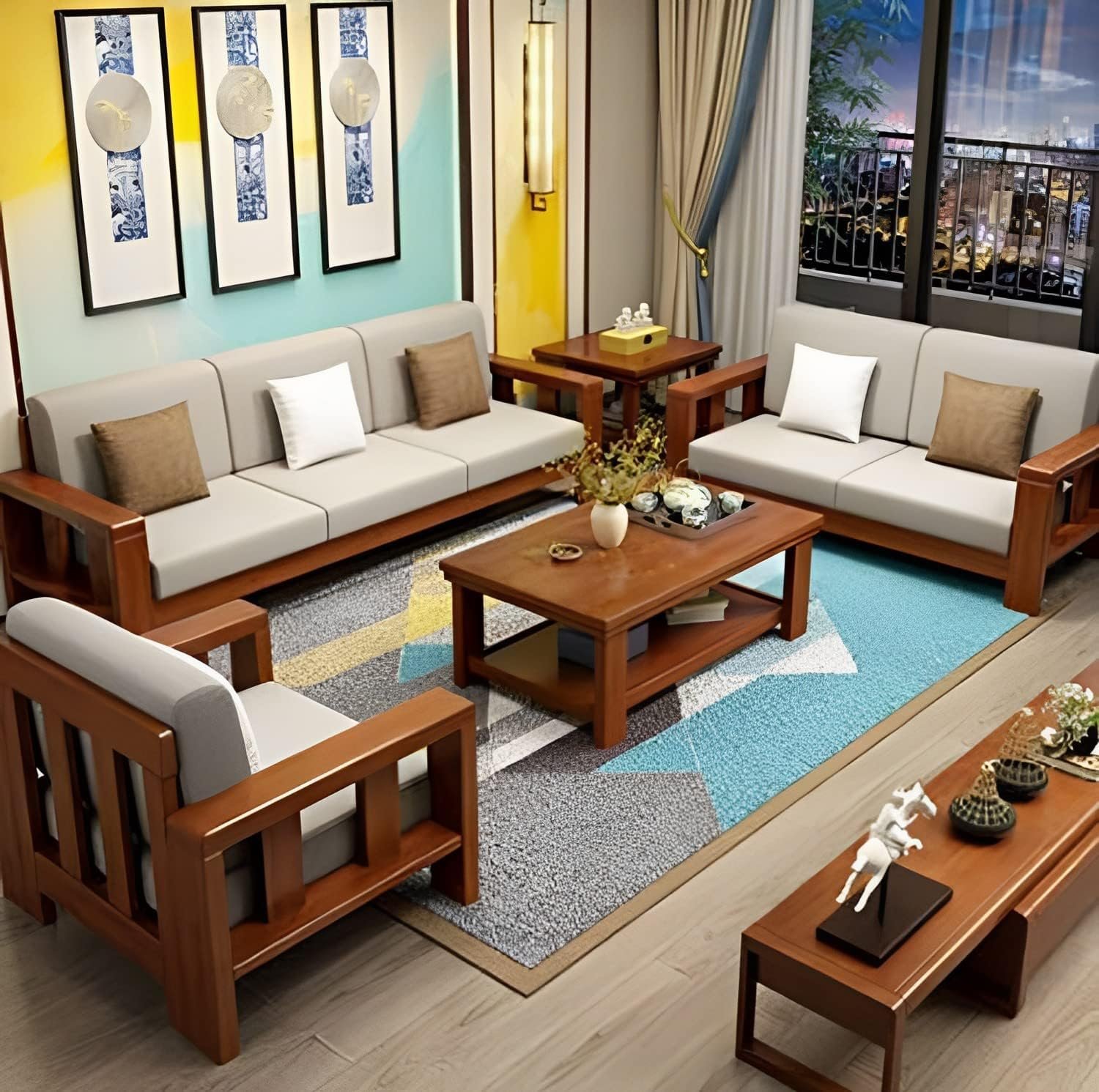 Wooden living room sets