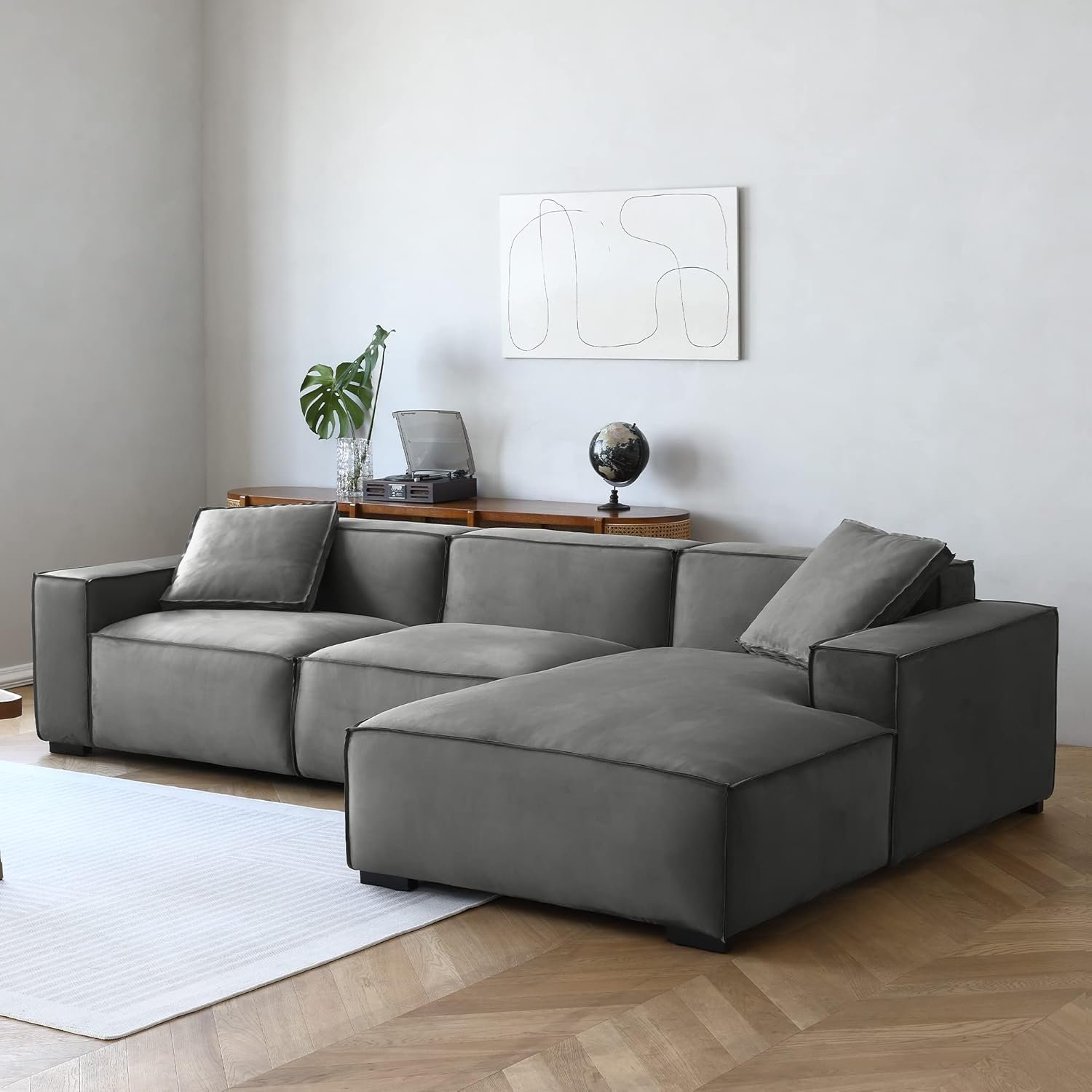 Deep sectional sofa
