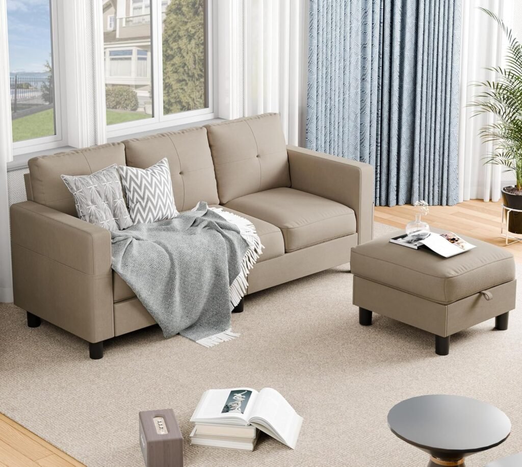 JAMFLY 79'' Convertible Sectional Couch