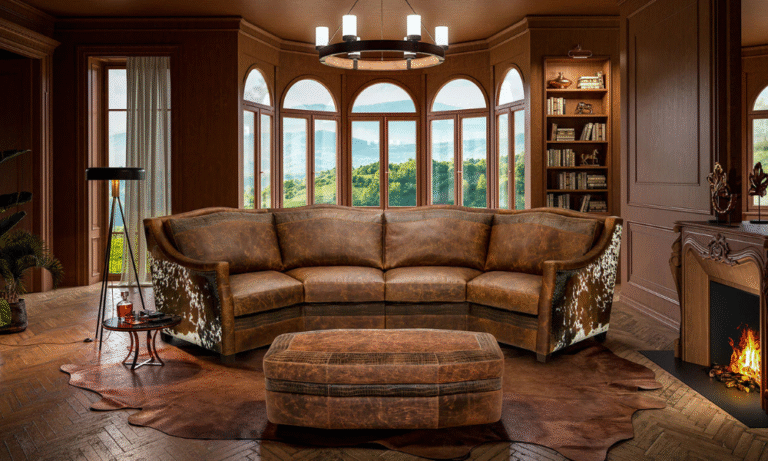 luxury of Country Living with a Rustic Sectional Sofa