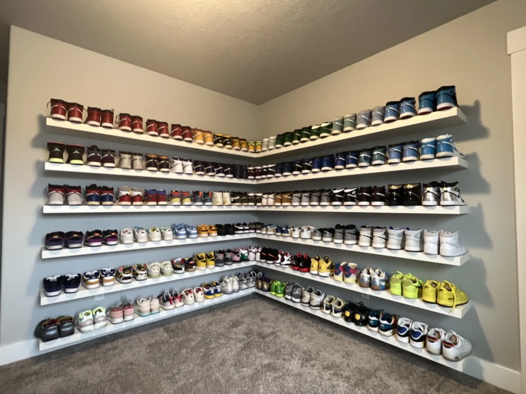 Floating Shelves for Shoe Display