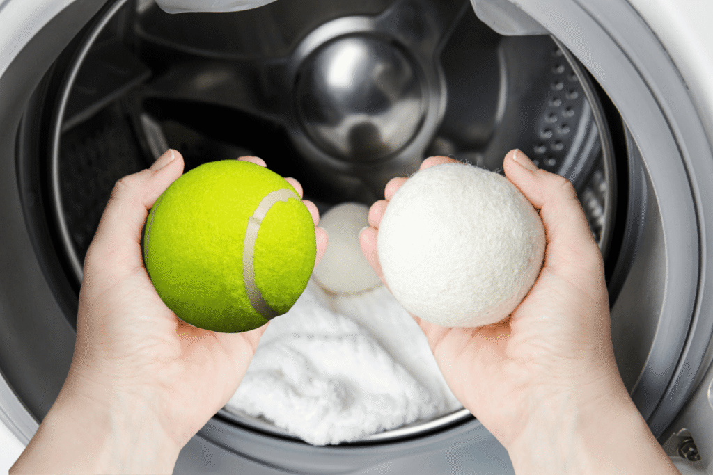 Tennis Balls for Fluffier Towels and Bedding