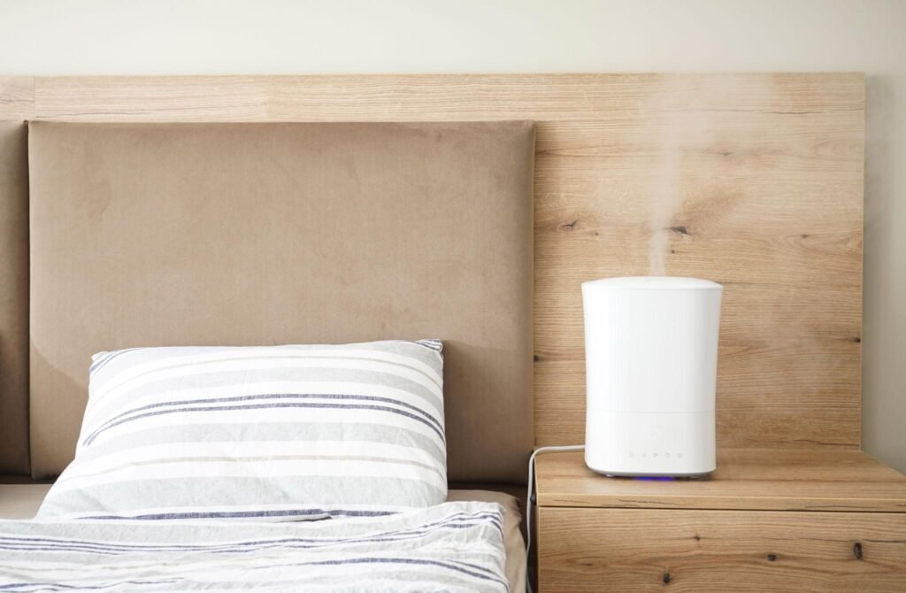 Cool Mist Humidifier in Bedroom