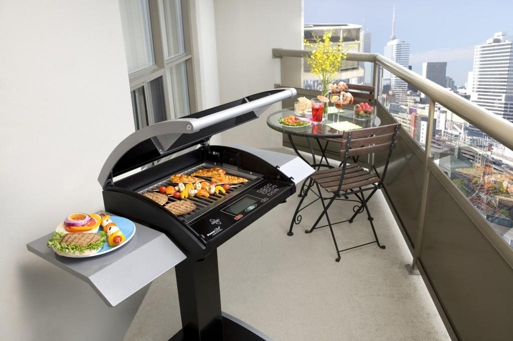 Electric Grill on Apartment Balcony