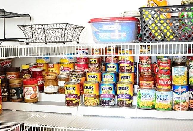 Pantry Shelf with Can Organisers